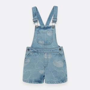 Overol en denim para niñas de 2 a 7 años