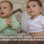 Desarrollo de dos bebé de 8 meses